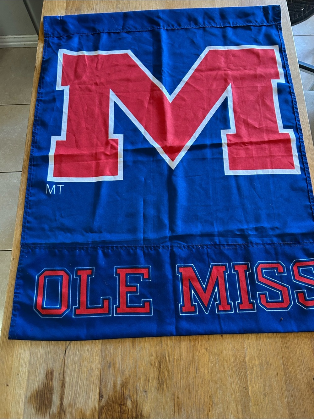 Ole Miss Blue and Red Decorative Banner